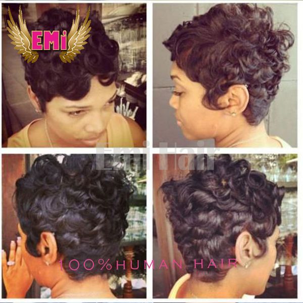 Brazilian Short Curly Human Hair Tight Curly Wigs Short Wigs For