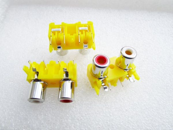 

av socket 2 cinch audio input socket rca audio jack stand foot copper