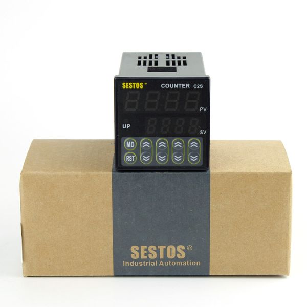 

wholesale- 100-240v sestos 6 preset digital preset scale counter tact switch register 10kpcs relay output ce c2s-r-220