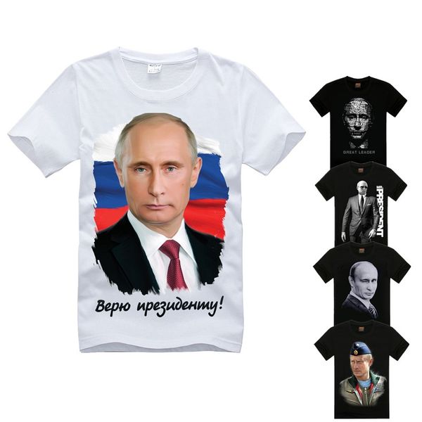 

wholesale-mens t shirts fashion 2016 vladimir putin t-shirt men short sleeve casual-shirt man tshirt tees camisa masculin s-2xl. d021, White;black