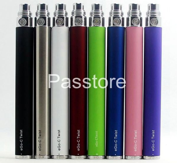 

Аккумулятор eGo-c Twist для электронных сигарет переменного напряжения 3,2-4,8 В 650 мАч 900 мАч 1100 мАч для всех серий eGo Kit E сигарета CE4 MT3