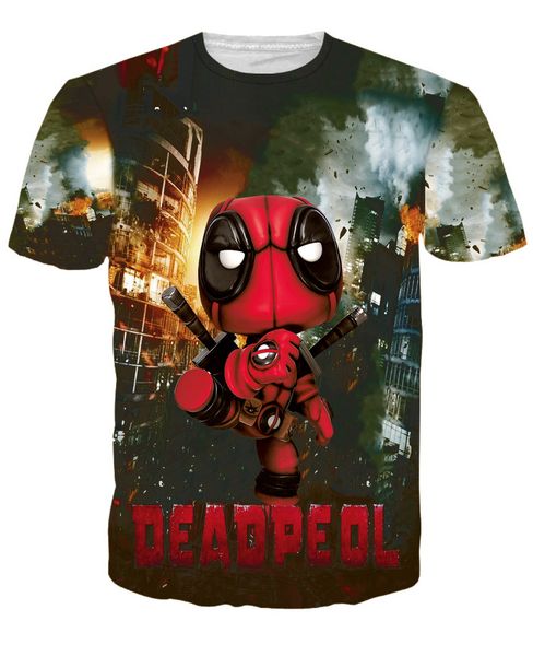 

wholesale-2016 deadpool men fashion t shirt hip hop funny clothes casual t-shirt swag 3d gaming printed t shirt men women tees size m-xxl, White;black