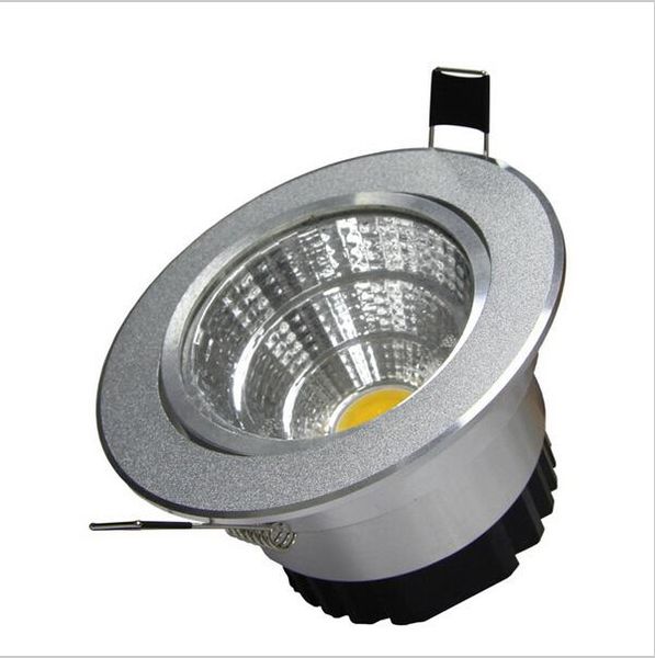 

silver ultra gorgeous dimmable led cob downlight ac85-265v 6w/9w/12w/15w recessed led spot light decoration ceiling lamp
