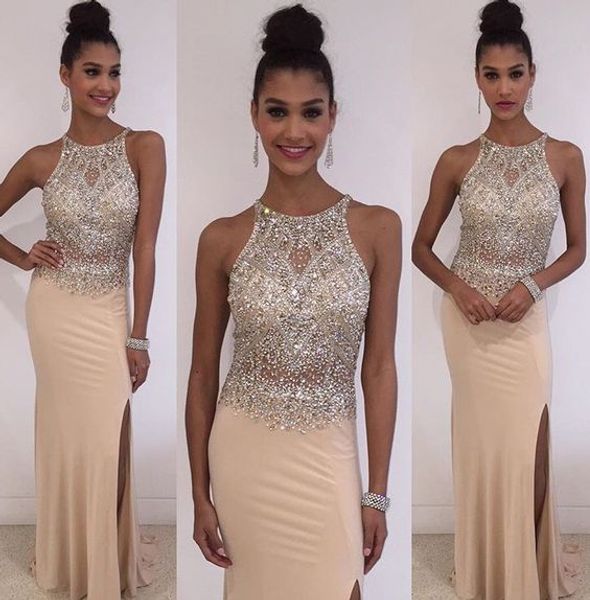 rhinestone prom dress