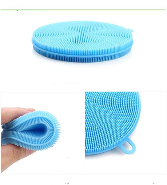

magic silicone dish bowl cleaning brushes scouring pad pot pan wash brushes cleaner kitchen 17082502