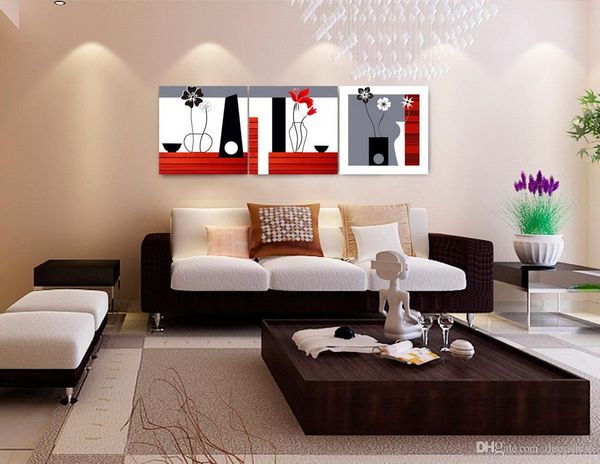 

modern beautiful flowers fine floral painting giclee print on canvas home decor wall art set30188