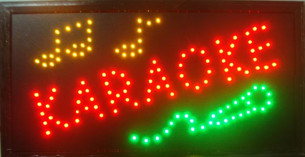 Segno di luce al neon Karaoke LED con animazione montion e interruttore di accensione uso interno spedizione gratuita