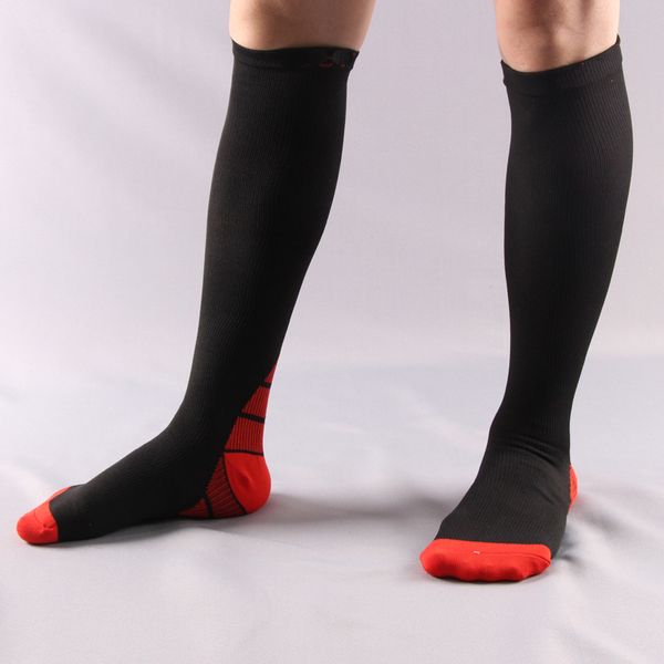 

compression socks wholesale gradient pressure circulation anti-fatigu support boost stamina circulation&recovery stocking, Black