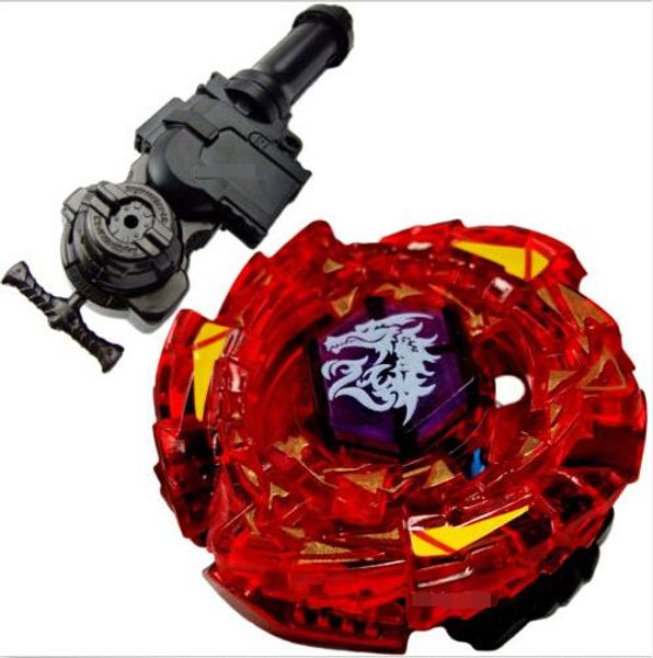 Peonza Beyblade Metal Fusion Top Metal Master Fight BB116-D Fang Leone W105R2F + L-R Starter Launcher + Hand Grip + Light Launcher