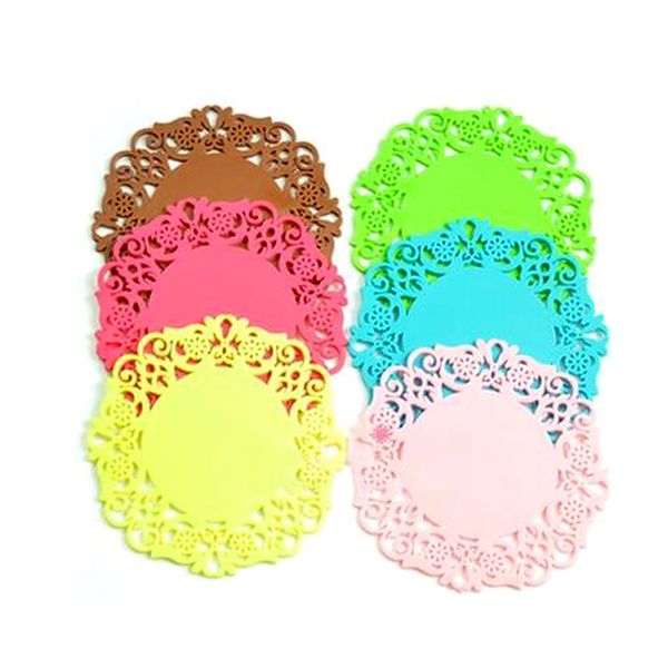 2019 Coaster Silicone Insulation Pad Pattern Hollow Antifouling