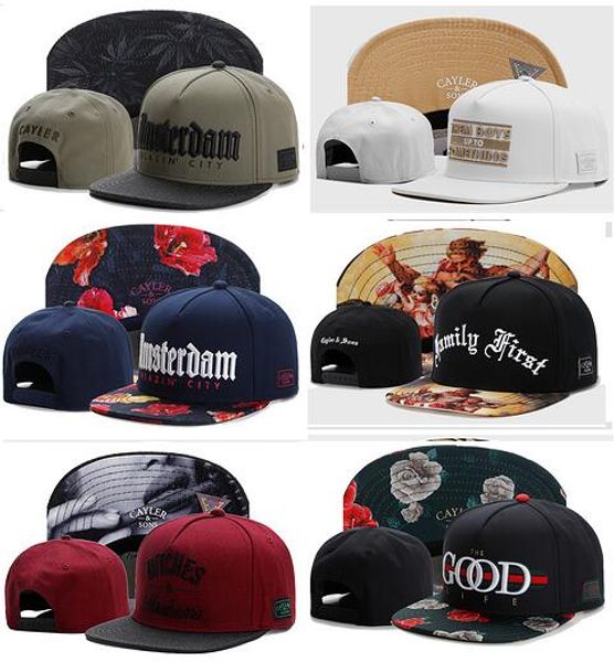 

2017 Новая мода Snapback Hats Cayler Сыновья кости casquette Цветочные проблемы Бейсбольная кепк