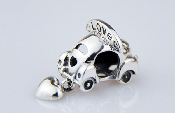 

8*12mm 925 silver vintage car charms beads fit european bracelets for 2016 fashion style love diy charm pendant, Bronze;silver