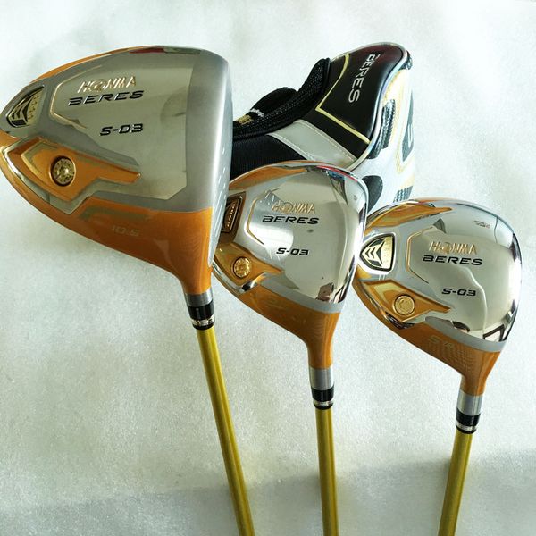 

New golf club honma 03 4 tar golf wood et club driver 3 5 wood golf et graphite haft and wood headcover free hipping