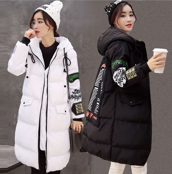 

wadded jacket female new women's winter jacket down cotton jacket slim parkas ladies coat coat jacket cotton clothes thermal parkas, Black