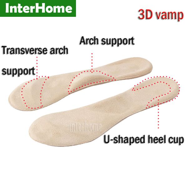 Palmilhas esportivas de suporte de arco transversal estereoscópico 3D melhoram o alívio da dor Desconforto nos pés Ortopédicos Sétimos Cuidados com os pés