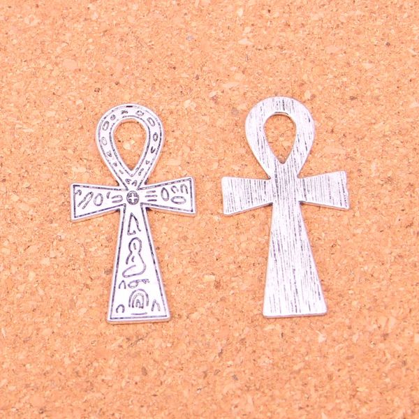 38pcs argento antico placcato simbolo di vita ankh egiziano pendenti con ciondoli per braccialetti europei creazione di gioielli fai da te fatti a mano 39 * 21mm