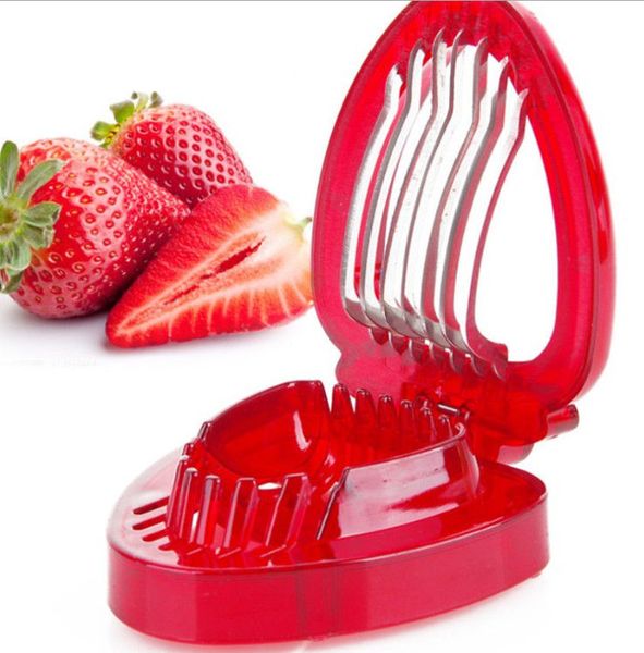 Affettatrice per fragole Cucine Gadget da cucina Accessori Utensili per frutta Taglia insalata #R571