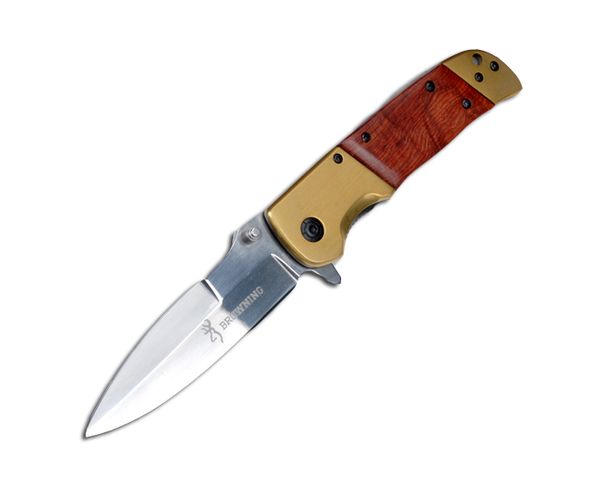 

Browning DA69 Folding Knife Local Tyrants Gold 56HRC 5CR13MOV Survival Hunting Tactical Camping Knife Gift Free DHL F570L