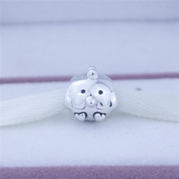 

thread beads authentic 925 sterling silver beads chicken silver charm fits for pandora jewelry bracelets & necklace gift for friends 1pc/lot, Black
