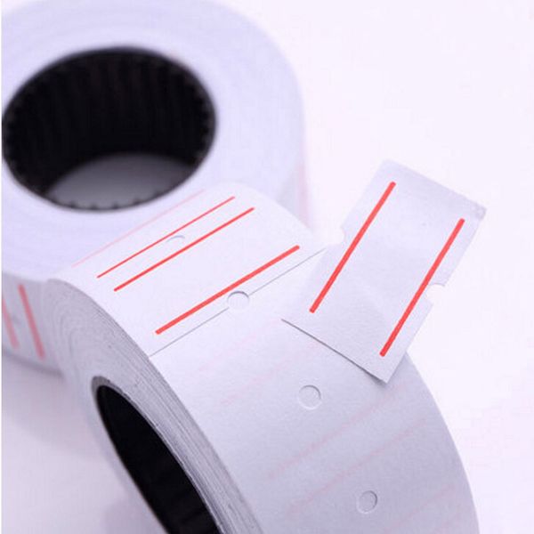 

new 10 rolls useful paper tag price label sticker single row denominated paper business adhesive stickers papelaria