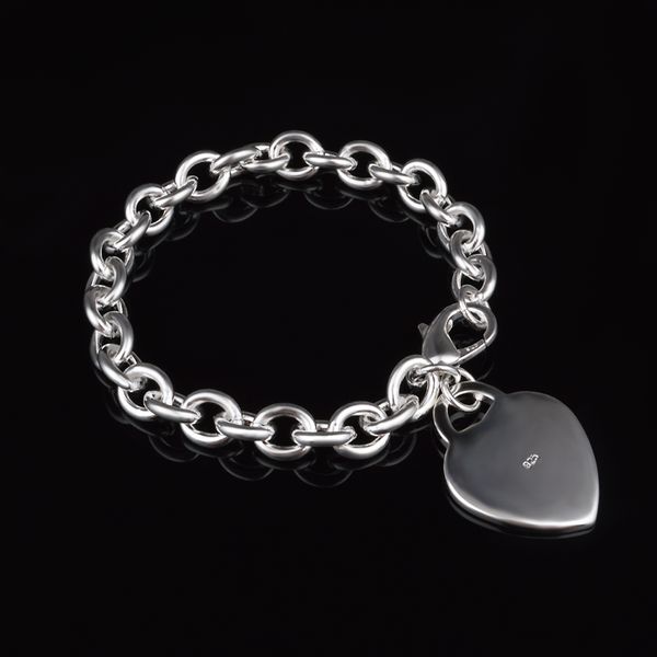 

thinkness стерлингового серебра 925 накладные браслеты femme love heart браслеты для женщин свадебные браслеты pulseras feminina bijoux ювел, Black