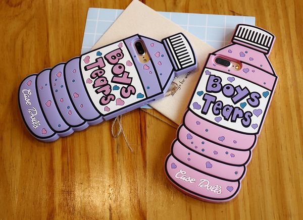 Custodia in silicone morbido gel per iPhone 6 6S 7 7 Plus 5 5S SE 3D Cartoon bottiglia d'acqua copertura del telefono per iPhone 5 6 6S 7 custodia carina