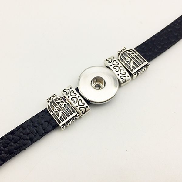 

Hot Sale Retro Leather snap button Bracelet BT215 (fit 18mm 20mm snaps) party dress jewelry DIY