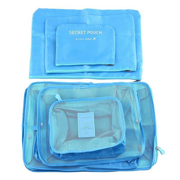 

wholesale- 6pcs/lot clothes storage bags cube travel home clothing organizer pouch with 7color