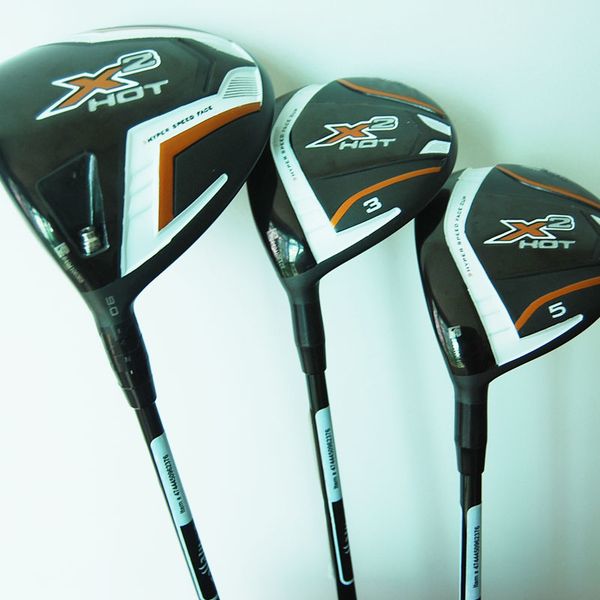 

New Left handed Golf clubs X2 HOT Golf wood set Driver+3/5 Fairway woods with Graphite Golf shaft headcover Wood clubs Free shipping