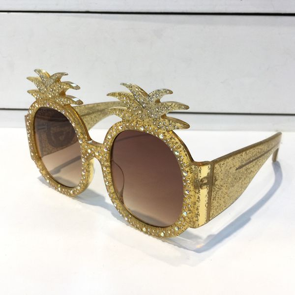 

0150 ungla e gold acetate frame with pineapple 0150 de ign frame popular uv protection ungla e fa hion ummer women tyle