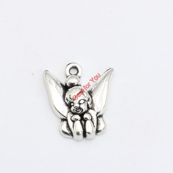 

30pcs antique silver plated angel fairy charms pendants bracelet necklace jewelry making accessories diy 19x17mm, Bronze;silver