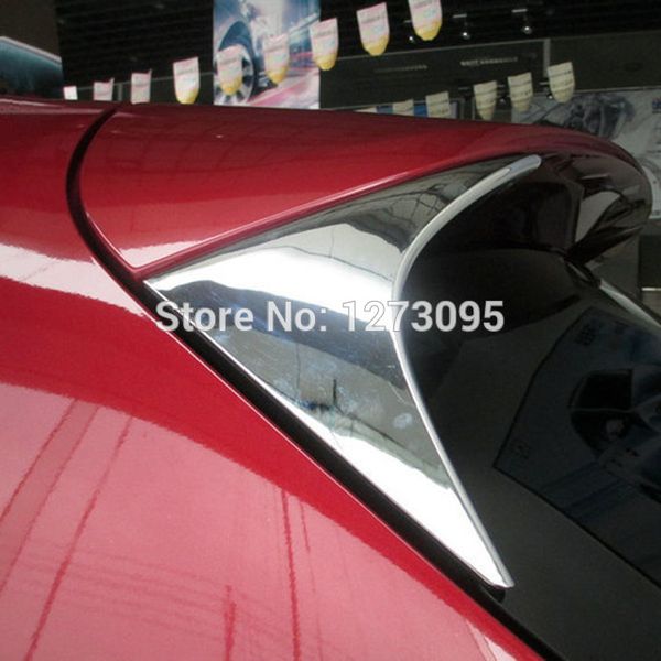 Per il 2013 2014 2015 Mazda CX-5 CX5 CX 5 ABS Chrome Lunotto Posteriore Spoiler Copertura Laterale Coda Triangolo Trim Car Styling Accessori 2 pz