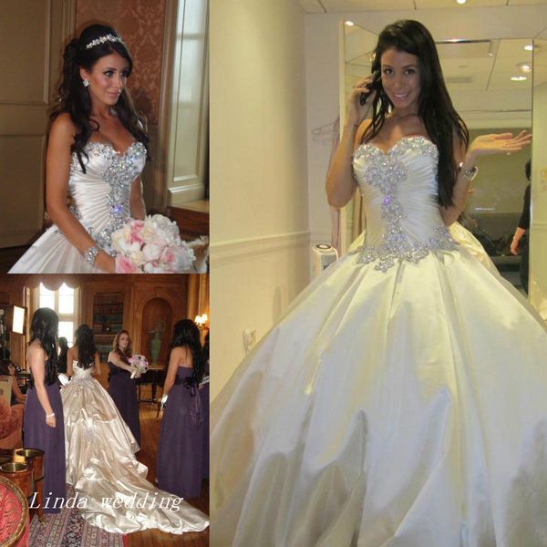 

pnina tornai свадебные платья романтическое бальное платье sparkly crystal из бисера длинная мечта принцессы церковные свадебные платья, White