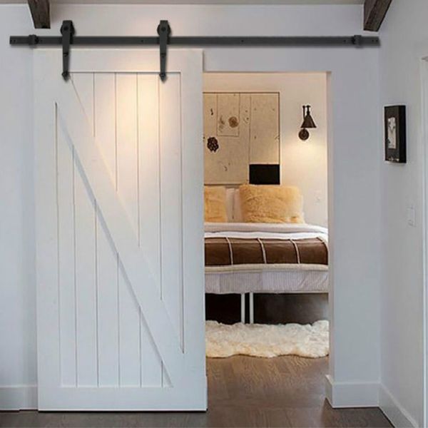 2019 Home Diy Steel Sliding Barn Door Hardware Rustic Wood Door Closet Hardware 5ft 6ft 6 6ft From Minray 81 29 Dhgate Com