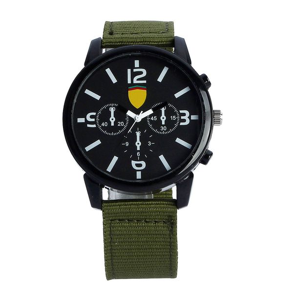 

Fashion Top Brand Men's Boy 3 Dials style nylon strap quartz Wrist Watch full logo F02