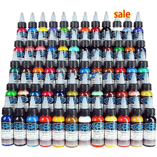 

Wholesale New Tattoo Ink Fusion 60 Colors Set 1 oz 30ml/Bottle Tattoo Pigment Kit Free Shipping