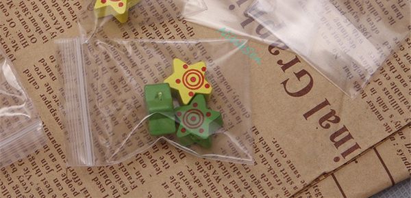 Poli sacchetto in PE di piccole dimensioni da 6 * 9 cm, sacchetti di plastica per imballaggio con chiusura a zip trasparente spessa 500 pezzi / lotto, sacchetto con cerniera autosigillato richiudibile