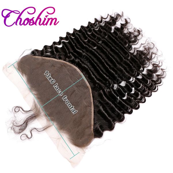 

Choshim 13x6 Ear To Ear Lace Frontal Closure With Baby Hair Brazilian Remy Hair Bleached Knots Human Hair KL Pre Plucked Deep Wave