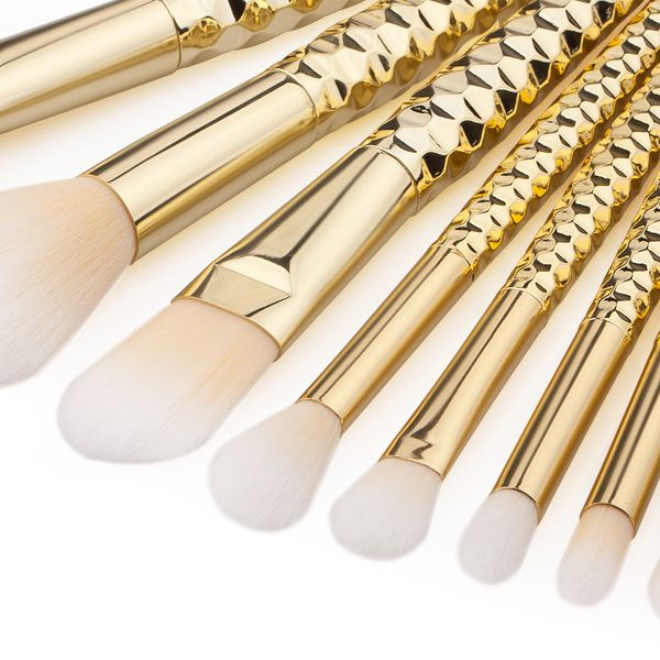 Kit di pennelli Tyrant Gold professionale da 8 pezzi all'ingrosso Favose bel set di pennelli per trucco Strumenti di trucco unici carini