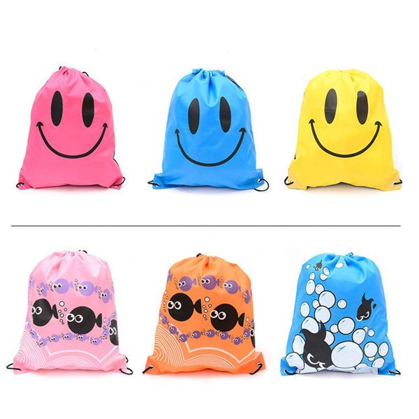 

2017 new fashion portable foldable sports bags backpack beach swim drawstring bag nylon waterproof riding hiking bagpack shopping bag