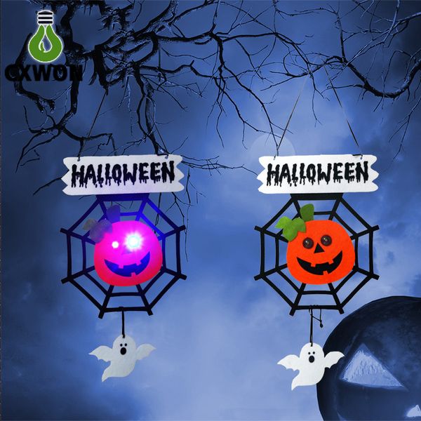 efeito halloween luz mão porta luz abóbora aranha, fantasma forma férias decoração noite 300pcs luz por conjunto