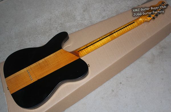 

Редкие пламени Кленовый гриф Мерл Хаггард туф собака Tele TL 3 Цвет Sunburst стеганые клен топ электрогитара золото оборудование, Белый накладку