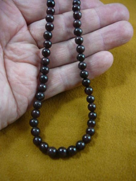

new fine jewelry 20inches long ruby red garnet beades necklace, Silver