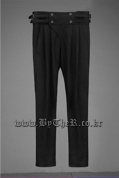 

мужская мода новая тенденция культивировать свою мораль личности хлопок двубортный haroun брюки / пользовательские, Black