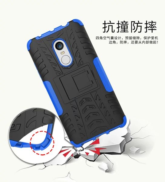 

роскошный гибридный броня стенд жесткий пк тпу чехол для xiaomi hongmi redmi note 4 huawei y3 y5 ii шины шины прочный ударопрочный футбол ко
