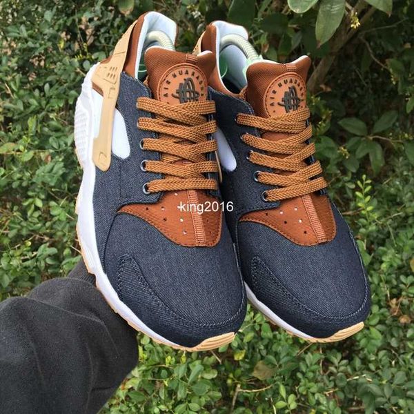 

2017 fa hion huarache id cu tom breathe running hoe for men women men navy blue tan denim air huarache multicolor hurache neaker