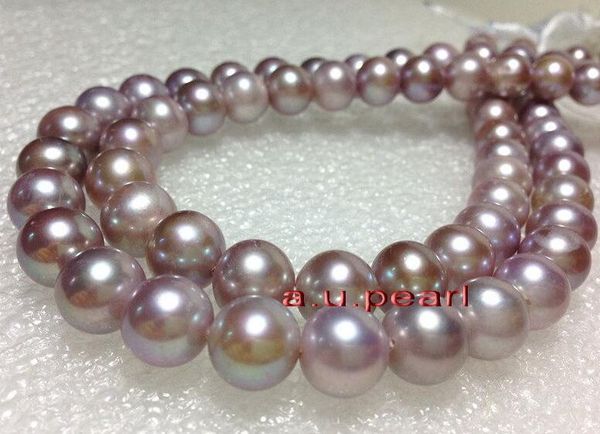 

Fine Pearl Jewelry 35" 10-11mm длинного NATURAL юг море PINK пурпурных лаванды жемчужное ожерелье 14K