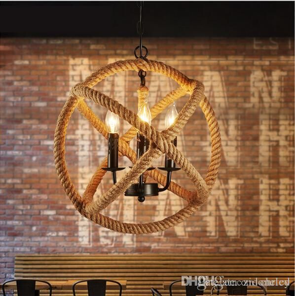 Led Retro Rope Pendant Lights Edison Lighting Fixtures Lustre Industriel Iron Loft Antique Diy E27 Art Spider Restaurant Lighting Yellow Pendant Light