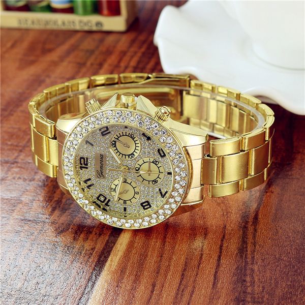 

наручные часы мода алмаз мужские часы бизнес кварцевые часы женева стальные часы личность повседневная мода платье часы relogio w0119, Slivery;brown