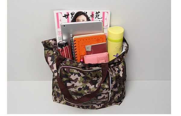 

foldable waterproof storage eco reusable nylon cartoon shopping tote bags big large shopping bags carrier, 16 color to choose